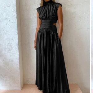 Long Dress - Black - Mock Neck - SIZE L/XL (10/12)